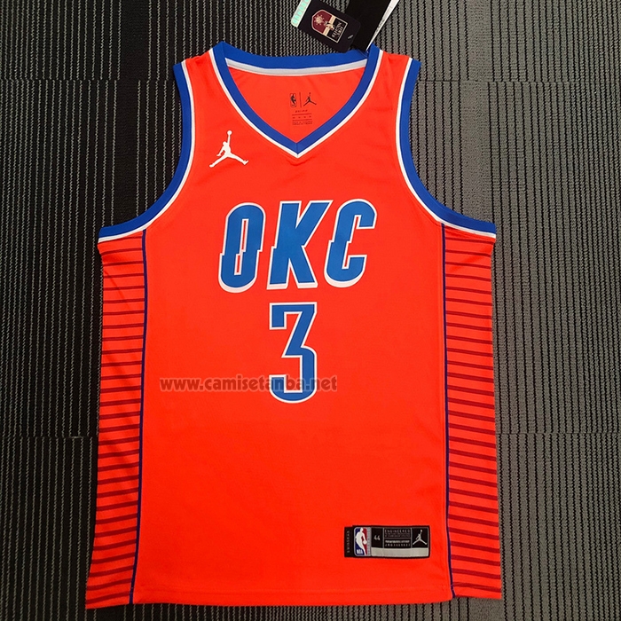 Camiseta Oklahoma City Thunder Chris Paul #3 Statement 2021 Naranja